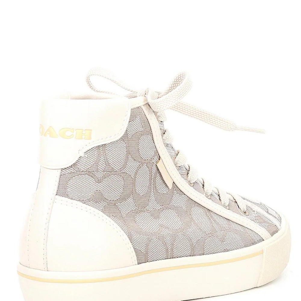 Coach Citysole Jacquard Logo High top Platform Sneakers - Picture 2 of 8
